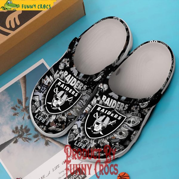 Las Vegas Raiders Logo Crocs Shoes