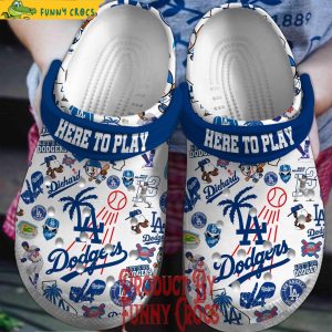 Los Angeles Dodgers Here To Play Crocs Shoes 1