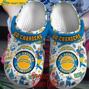 Los Angeles Go Chargers Crocs Shoes