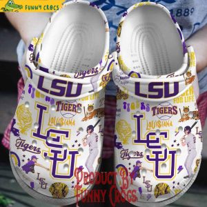 Lsu Tigers Louisiana Baseball White Crocs Shoes 1