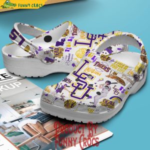 Lsu Tigers Louisiana Baseball White Crocs Shoes