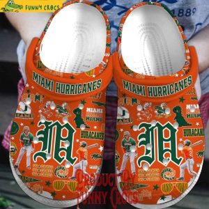 Miami Hurricanes Baseball NCAA Crocs For Adults 1