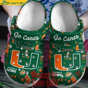 Miami Hurricanes Basketball NCAA Crocs Shoes 1