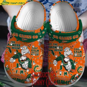 Miami Hurricanes Go Canes Go Basketball Crocs