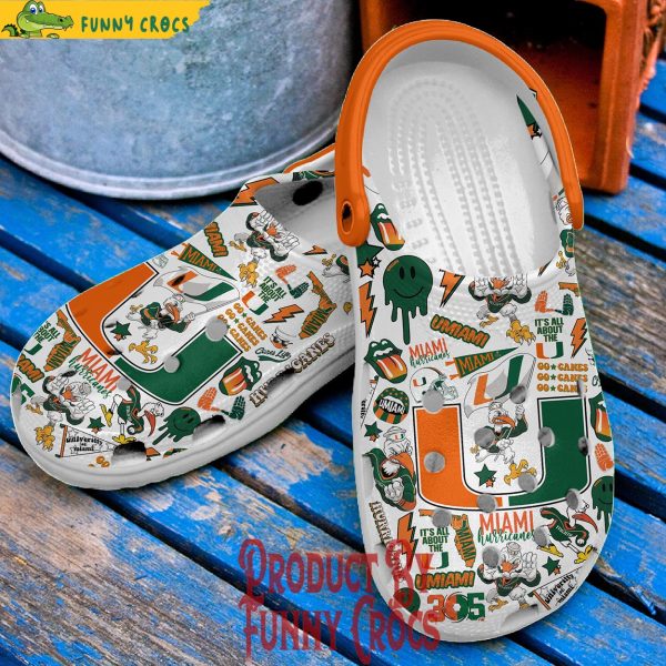 Miami Hurricanes Rolling Stones NCAA Football Crocs Shoes