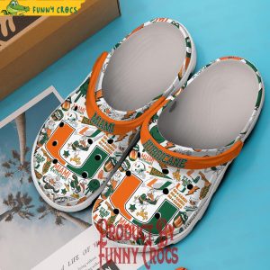 Miami Hurricanes Rolling Stones NCAA FootBall Crocs Shoes 3