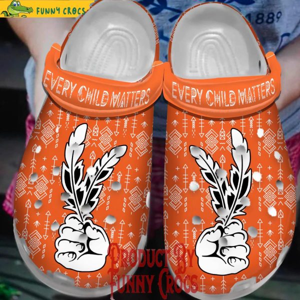 Native Every Child Matters Orange Crocs Shoes