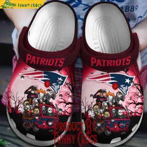 New England Patriot Pink Halloween Crocs 1