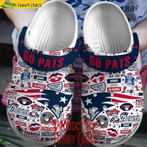 New England Patriots Go Pat Crocs Shoes 1