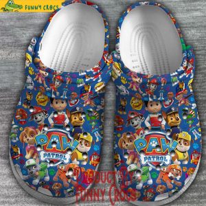 Paw Patrol Pattern Blue Crocs