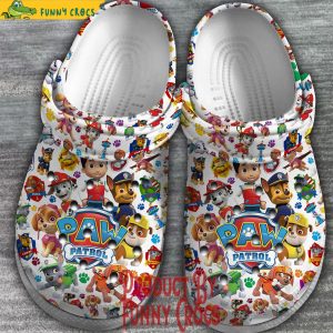 Paw Patrol Pattern White Crocs