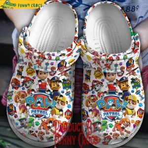 Paw Patrol Pattern White Crocs 2