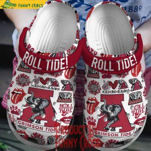 Peace Love ALabama Crimson Roll Tide Crocs