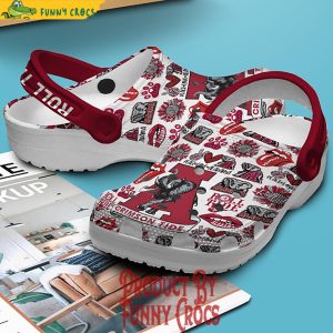 Peace Love ALabama Crimson Roll Tide Crocs 3