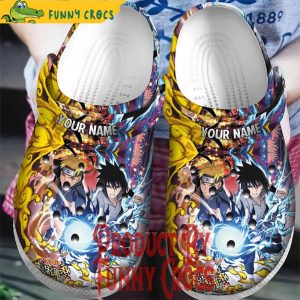 Personalized Naruto And Sasuke Combine Power Crocs Shoes