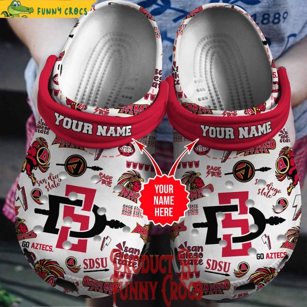 Personalized San Diego State Aztecs SDSU Crocs Slippers