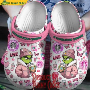 Starbucks Queen Grinch Crocs Shoes 1