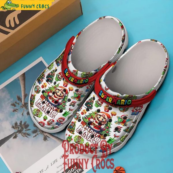 Super Mario Merry Mario Christmas Crocs Shoes