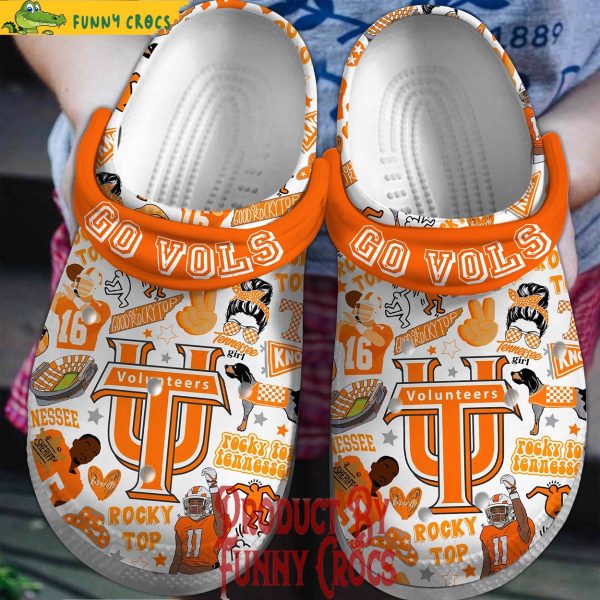 Tennessee Fight Song Rocky Top Crocs Shoes