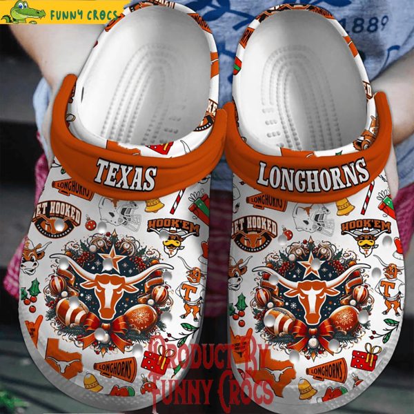 Texas Longhorn Christmas Crocs Shoes