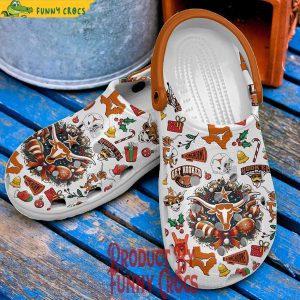 Texas Longhorn Christmas Crocs Shoes 3 1