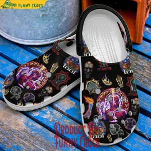 Tool Band Skull Black Crocs Shoes 3