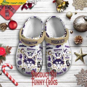 Washington Huskies Seattle Crocs Shoes 2