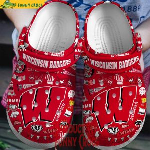 footwearmerch wisconsin badgers ncaa sport crocs crocband clogs shoes comfortable for men women and kids h6q97 8 11zon