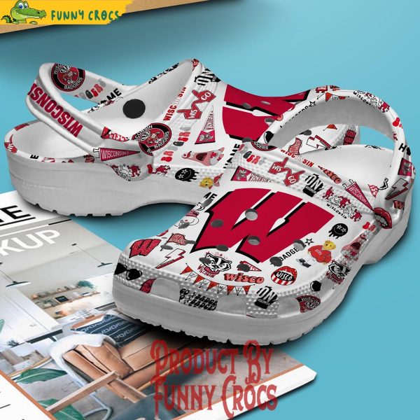 Wisconsin Badgers Crocs Slippers