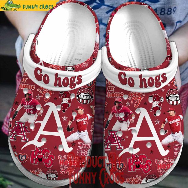 Arkansas Razorbacks Baseball Crocs Shoes