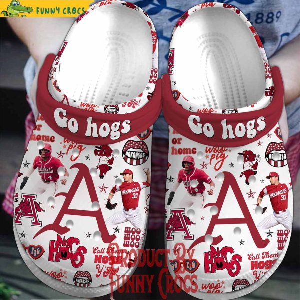 Arkansas Razorbacks Go Hogs Baseball Crocs Slippers