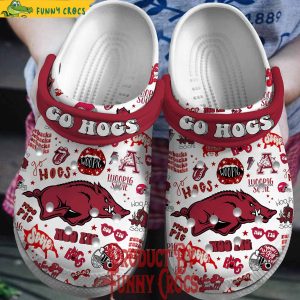 Arkansas Razorbacks Go Hogs Football Crocs Shoes