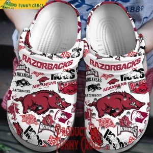 Arkansas Razorbacks NCAA White Crocs