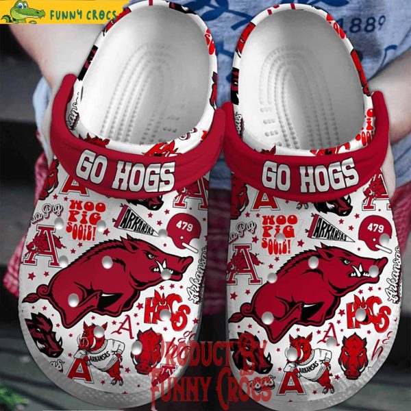 Arkansas Razorbacks Woo Pig Sooie Crocs For Adults