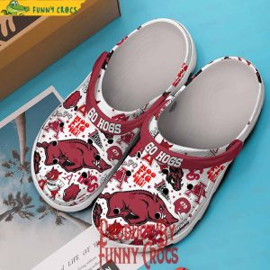 Arkansas Razorbacks Woo Pig Sooie Crocs For Adults