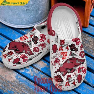 Arkansas Razorbacks Woo Pig Sooie Crocs For Adults 3