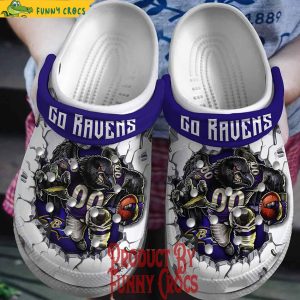 Baltimore Ravens Go Ravens Breaking Wall NFL Crocs 2