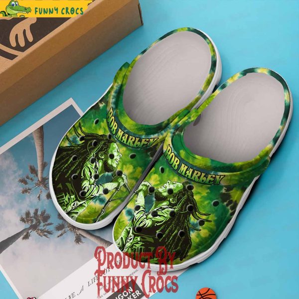 Bob Marley Music Green Crocs Shoes