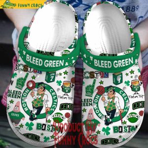 Boston Celtics Bleed Green Basketball White Crocs Clog Crocband 1