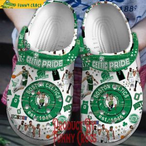 Boston Celtics Pride Est 1946 Basketball White Crocs