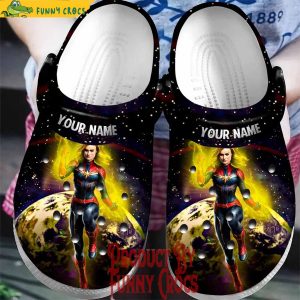 Custom Captain Marvel Carol Danvers Hero Crocs Slippers