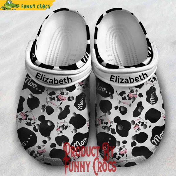 Custom Cute Dairy Cow Print Crocs Slippers