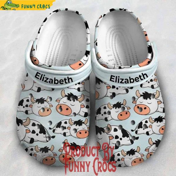 Custom Lazy Dairy Cow Crocs Crocband