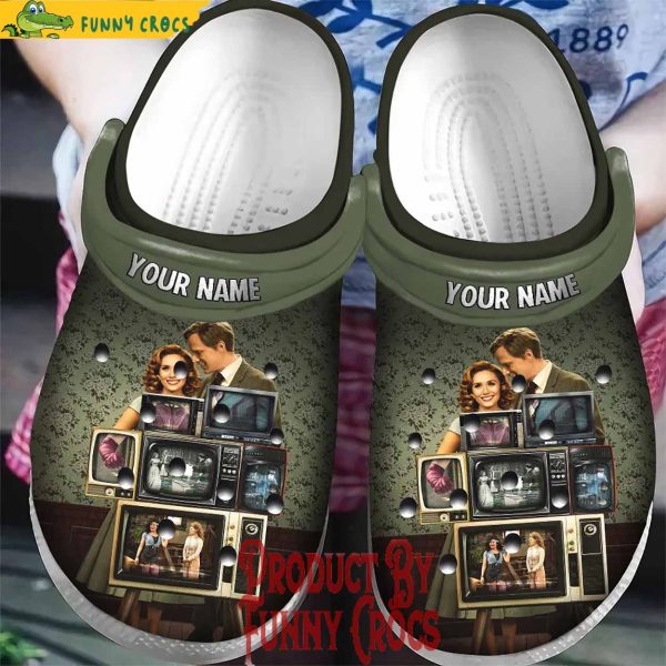 Custom Marvel Wandavision Television Crocs Shoes