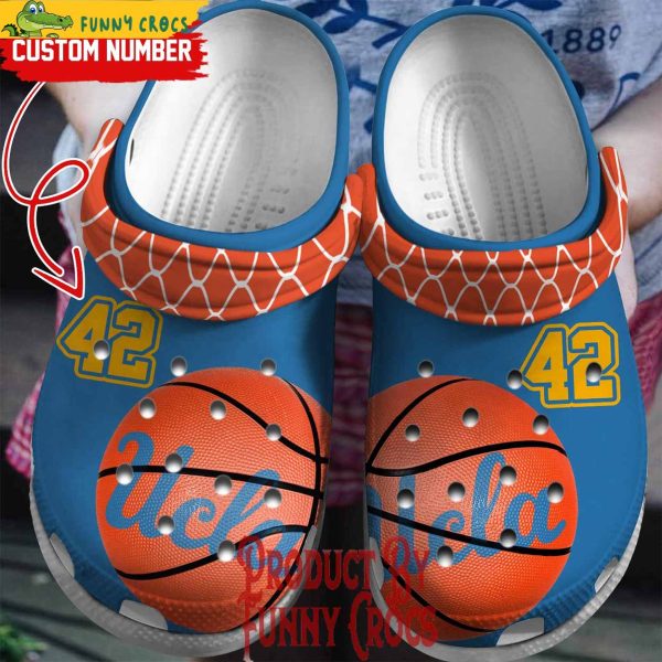 Custom Number UCLA Bruins Men’s Basketball Crocs Shoes