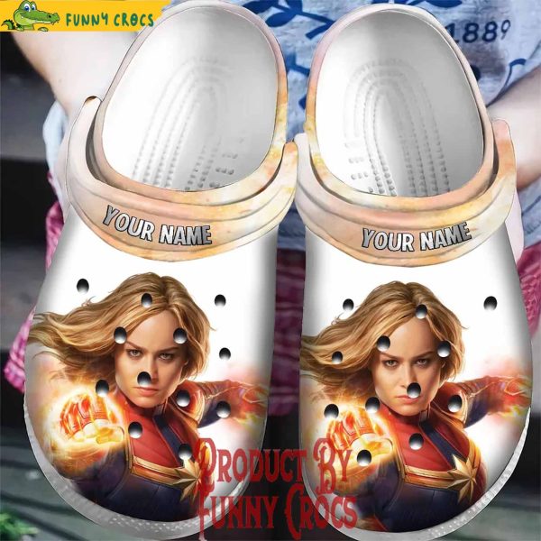 Customized Captain Marvel Carol Danvers Crocs Slippers