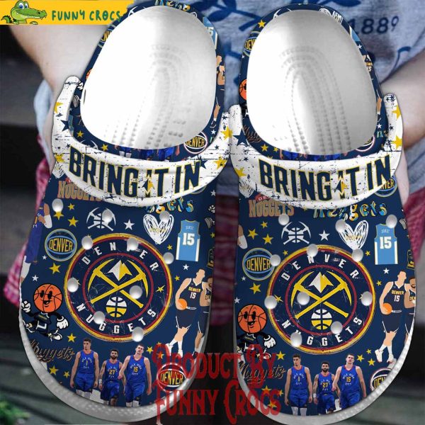 Denver Nuggets Bring It In Pattern Crocs Slippers