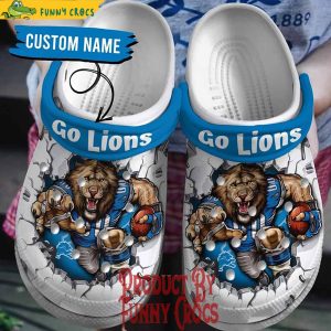 Detroit Lions Go Lions Breaking Wall NFL Crocs 2