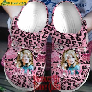 Dolly Parton Pink Leopard Crocs Slippers 1