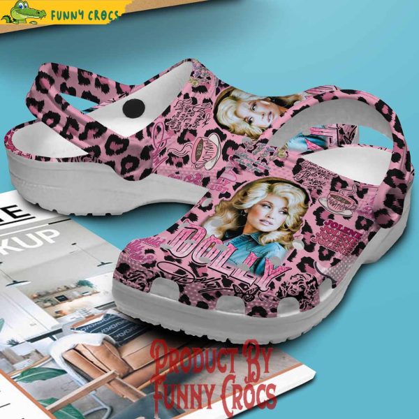 Dolly Parton Pink Leopard Crocs Slippers